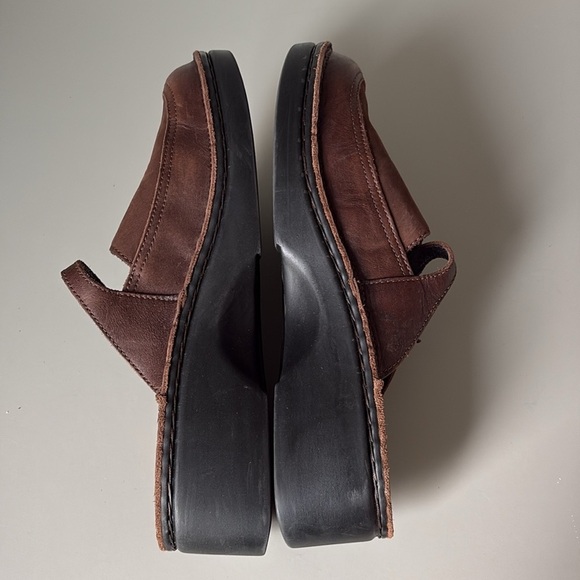 Naot Camila Brown Leather Comfort Shoes Slide Clog Mule Size 41 - Picture 6 of 10